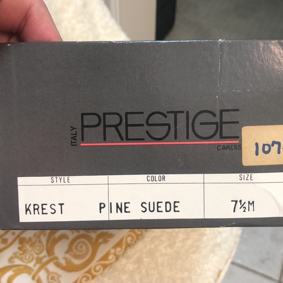 Suede Italy 🇮🇹 Pine Green Heels 7.5 m vintage Holidays ✨Festive ✨ So unique ✨ - Picture 10 of 10